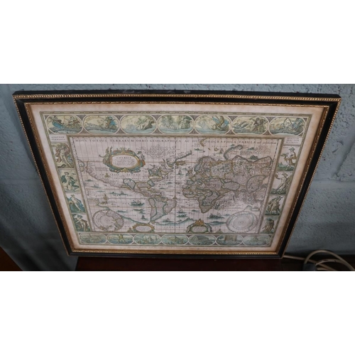 251 - Old maps framed