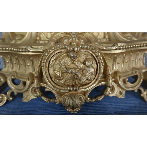 264 - French gilt mantel clock - Approx height: 44cm