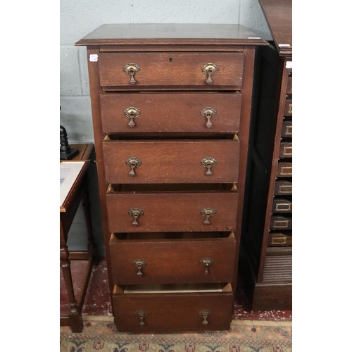 265 - Tall chest of 6 drawers - Size approx: W: 61cm D: 50cm H: 123cm