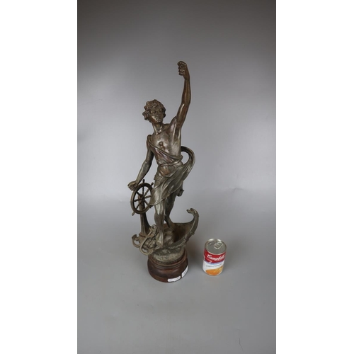 270 - Bronzed figure - Approx height: 62cm