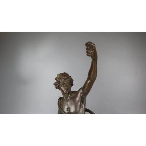 270 - Bronzed figure - Approx height: 62cm