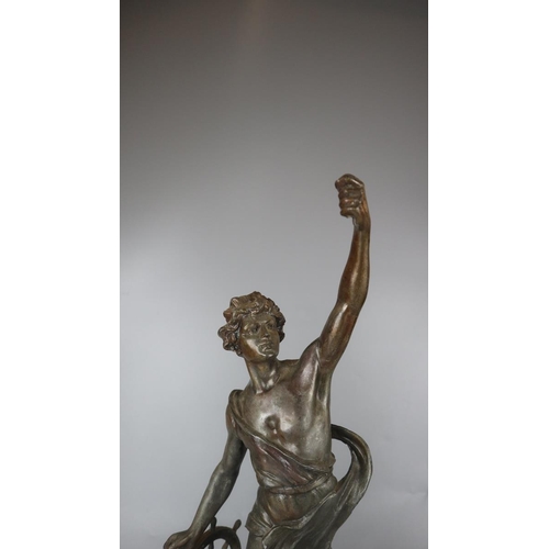 270 - Bronzed figure - Approx height: 62cm