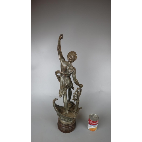 270 - Bronzed figure - Approx height: 62cm