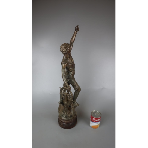 270 - Bronzed figure - Approx height: 62cm