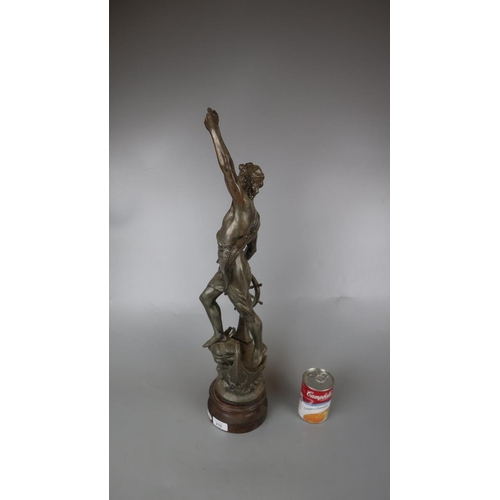 270 - Bronzed figure - Approx height: 62cm