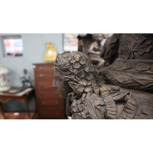 278 - Impressive pair of large bronze urns on cast iron bases - Approx height: 153cm