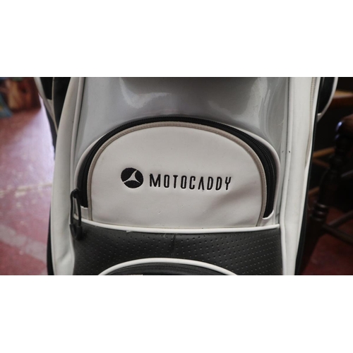 291 - Moto Caddy S1 golf trolley with lithium battery and matching bag