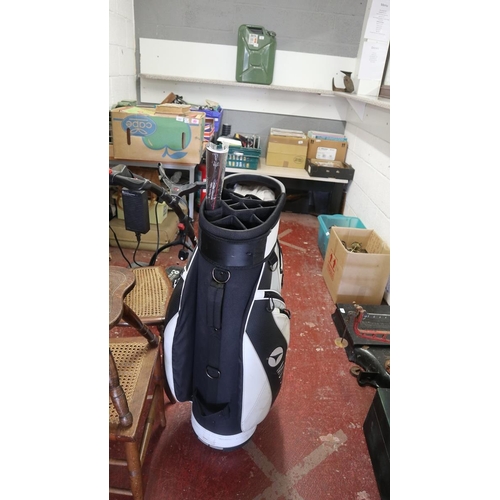 291 - Moto Caddy S1 golf trolley with lithium battery and matching bag