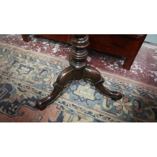 349 - Carved mahogany tripod table