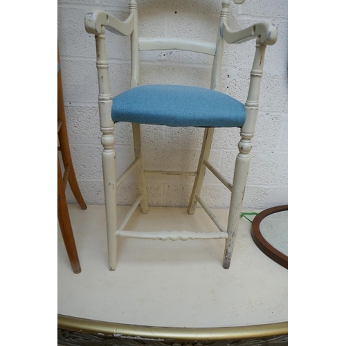 362 - Spindle-back and Victorian highchairs