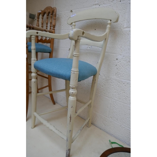 362 - Spindle-back and Victorian highchairs