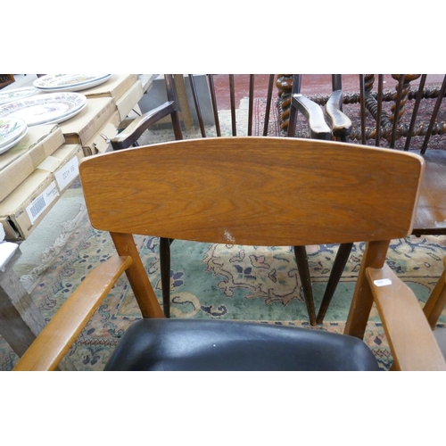 394 - Pair of mid-century teak armchairs