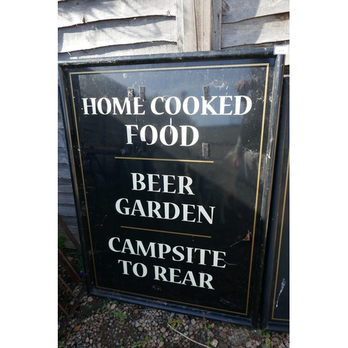 413 - 3 large metal pub signs