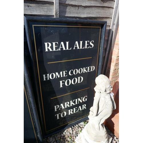 413 - 3 large metal pub signs