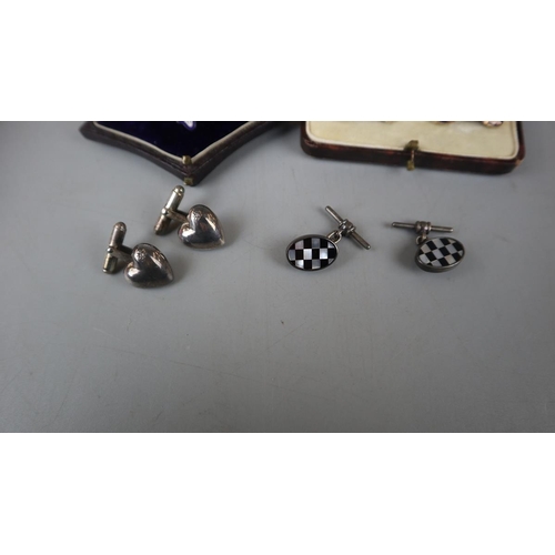 59 - Collection of gold and silver cufflinks