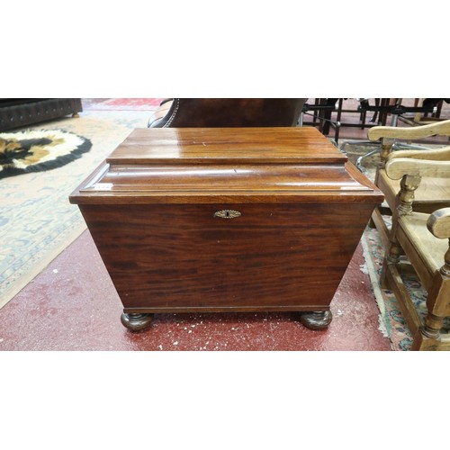 322 - Antique mahogany sarcophagus cellarette