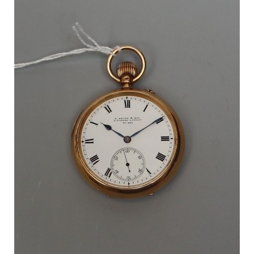 116 - 18ct gold pocket watch - S Smith and Sons London 91-441