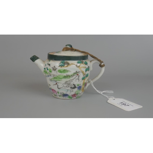 197 - Small Oriental tea pot 