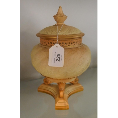 225 - Worcester blush ivory pot pouri