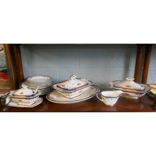 233 - 28 piece Victoria design dinner service by F and sons Burslem