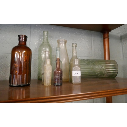 249 - Collection of bottles to include poison examples