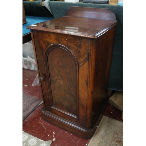 265 - Victorian walnut bedside cabinet