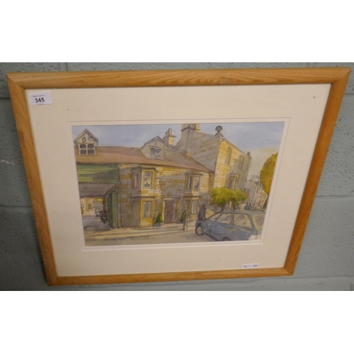 345 - Watercolour by David Birch - Chipping Camden - Approx IS: 39cm x 28cm