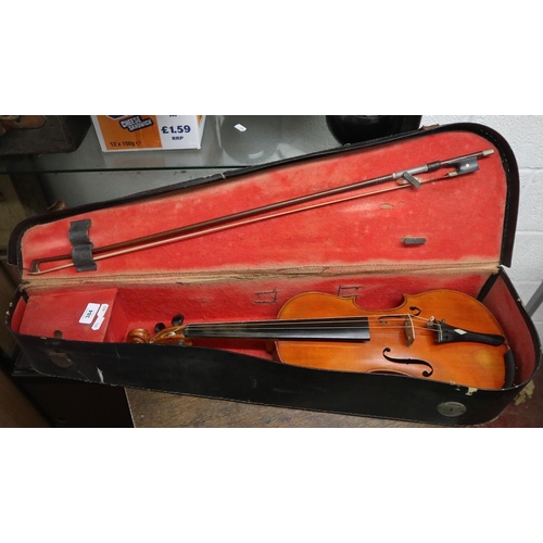 384 - Vintage violin in original case