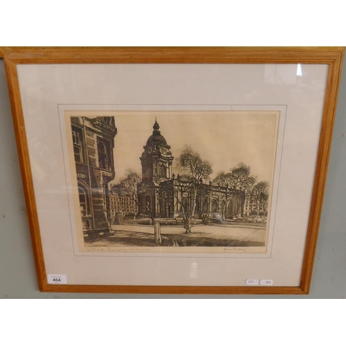 404 - Etching James Priddy St Philips Cathedral