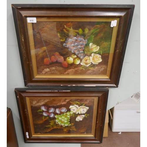 410 - Pair of oil paintings - Still life