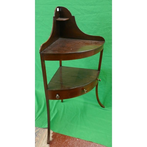 421 - Georgian mahogany corner wash stand