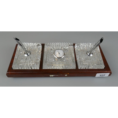 422 - Waterford crystal desk set