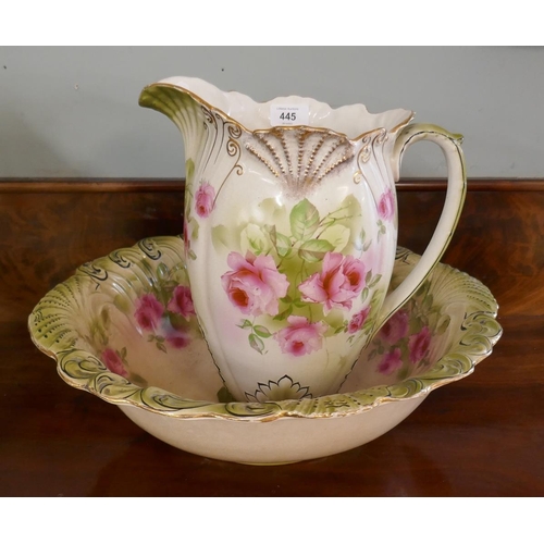 445 - Victorian jug and bowl