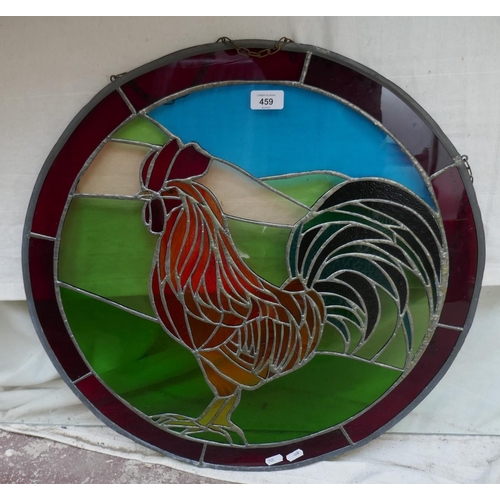 459 - Stained glass cockerel