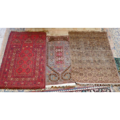 474 - 3 small Hand-Knotted Middle- Eastern Vintage Rugs