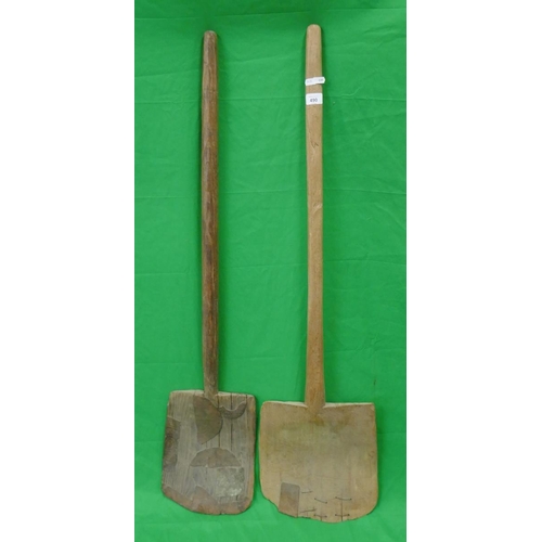 490 - 2 wooden malt shovels