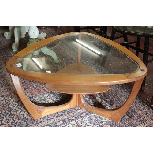 501 - Beithcraft glass top coffee table