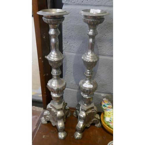 177 - 2 pairs of large and impressive candlesticks