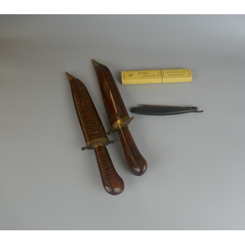 214 - Good collection of knives to include policeman's truncheon