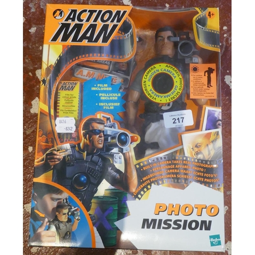 217 - Mash radio controlled helicopter together with an Action Man photo mission still in box