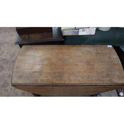 256 - Oak gateleg table together with small oak sideboard