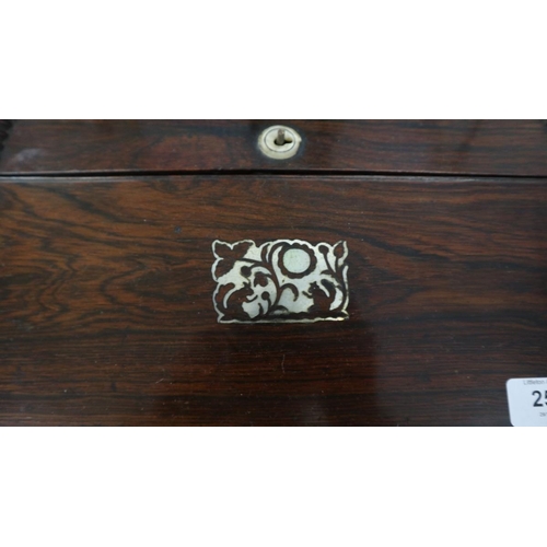 257 - Antique rosewood writing slope