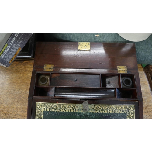 257 - Antique rosewood writing slope