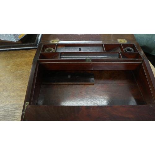 257 - Antique rosewood writing slope