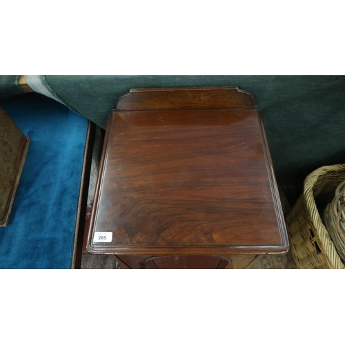 265 - Victorian walnut bedside cabinet