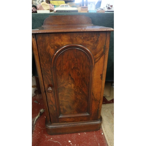 265 - Victorian walnut bedside cabinet