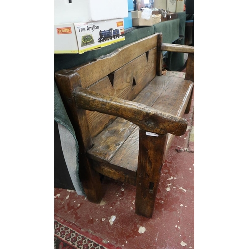 276 - Early elm child's bench - Approx. length 120cm