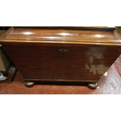 280 - Antique mahogany sarcophagus cellarette