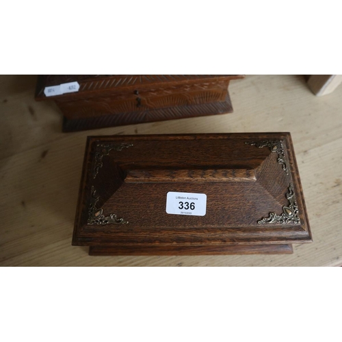 336 - 2 carved wooden boxes