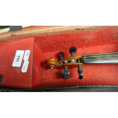 384 - Vintage violin in original case